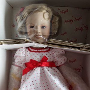 SHIRLEY TEMPLE STAND UP & CHEER  PORCELAIN DOLL